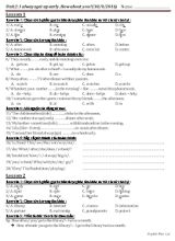 Bài tập ôn tập Tiếng anh lớp 5 - Unit 2 I always get up early - How about you - Năm học 2016-2017